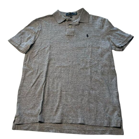 Polo Ralph Lauren Size S Classic Fit Polo Shirt Gray 100% Cotton Preppy Basic - Picture 2 of 8